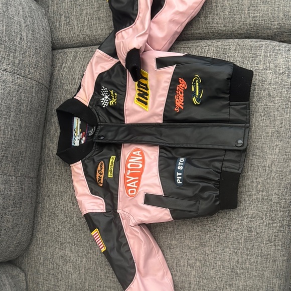 Pink and Black Racing Jacket - Picture 2 of 8